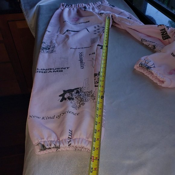 LIBERAL YOUTH MINISTRY Pink Heaven Print Sweatpants Sz L - Picture 6 of 13